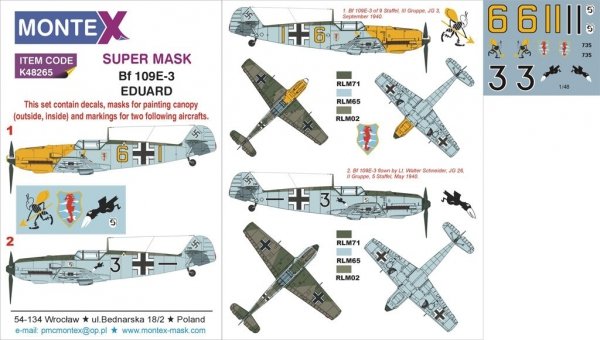 Montex K48265 Bf 109E-3 1/48