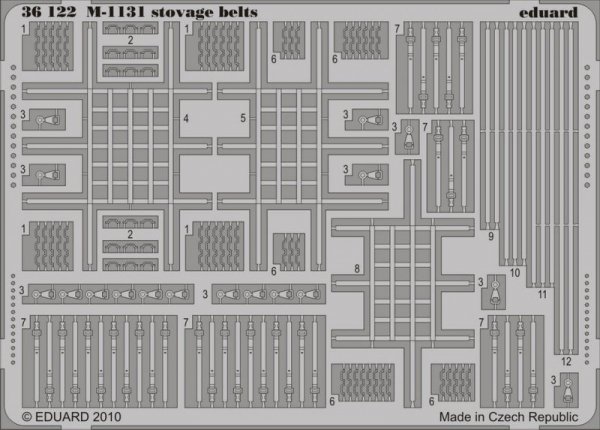 Eduard 36122 M-1131 stowage belts 1/35 Trumpeter