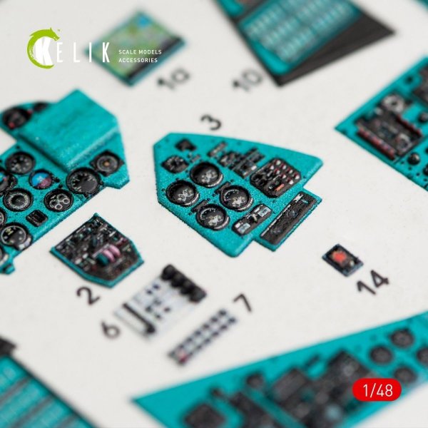 KELIK K48024 MI-24P INTERIOR 3D DECALS FOR ZVEZDA KIT 1/48