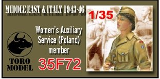 Toro 35F72 Middle East &amp; Italy 1943-46 - Ochotniczka Pomocniczej Wojskowej Służby Kobiet Figurka wraz z kalkomanią 1/35