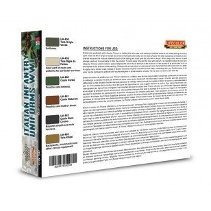 Lifecolor CS50 Acrylic paint set Italian Uniforms Set 2 6x22ml