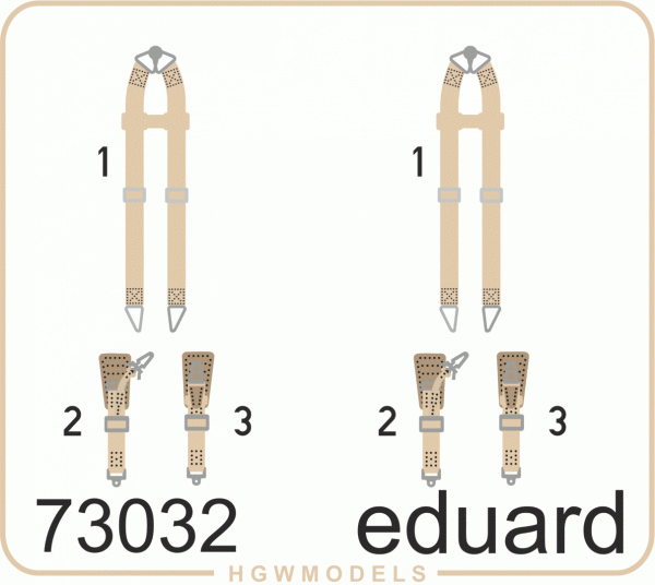 Eduard 73032 Seatbelts Luftwaffe WWII bombers SUPERFABRIC 1/72