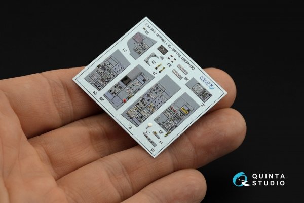 Quinta Studio QD+48261 Tornado GR.1 3D-Printed &amp; coloured Interior on decal paper (Revell) (with 3D-printed resin parts) 1/48
