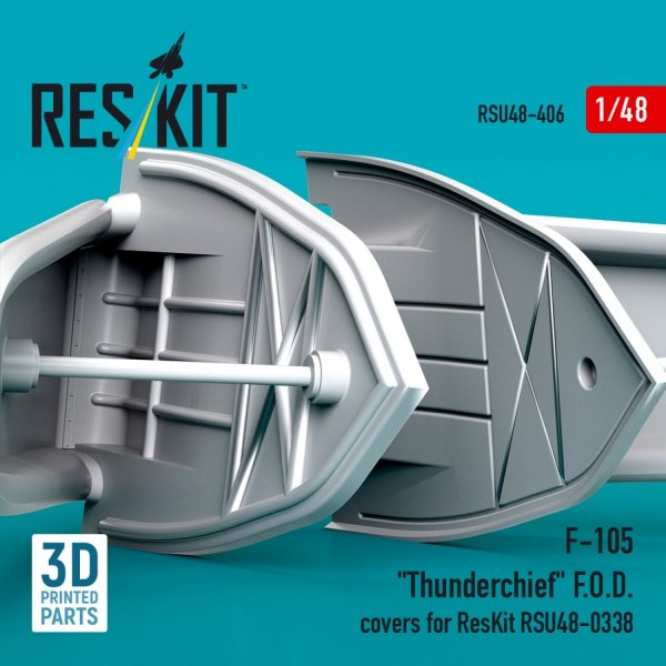 RESKIT RSU48-0406 F-105 "Thunderchief" F.O.D. covers for ResKit RSU48-0338 (3D Printed) (1/48)