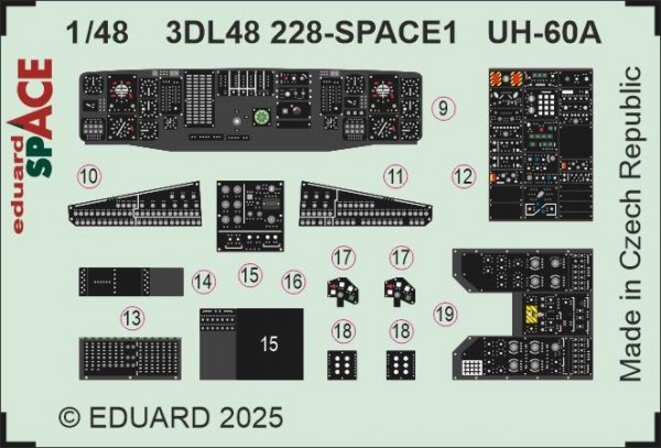 Eduard 3DL48228 UH-60A SPACE ICM 1/48