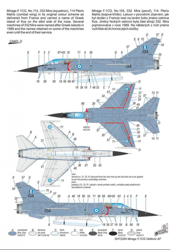 Special Hobby 72294 Mirage F.1. CG 1/72 