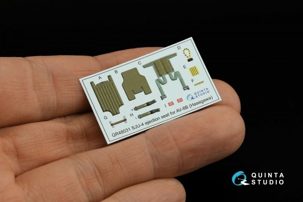 Quinta Studio QD48305 AV-8B Early 3D-Printed &amp; coloured Interior on decal paper (Hasegawa) 1/48