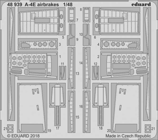 Eduard 48939 A-4E airbrakes HOBBY BOSS 1/48