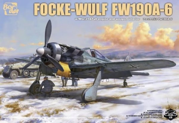 Border Model BF-003 Focke-Wulf Fw 190A-6 w/Wgr. 21 &amp; Full engine and weapons interior 1/35