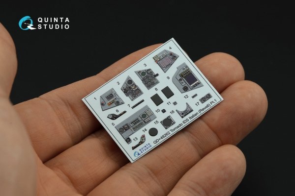 Quinta Studio QDS+48262 Tornado IDS Italian 3D-Printed coloured Interior on decal paper (Revell) (small version) (with 3D-printed resin parts) 1/48