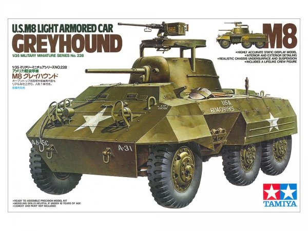 Tamiya 35228 U.S. M8 Light Armored Car &quot;Greyhound&quot; (1:35)