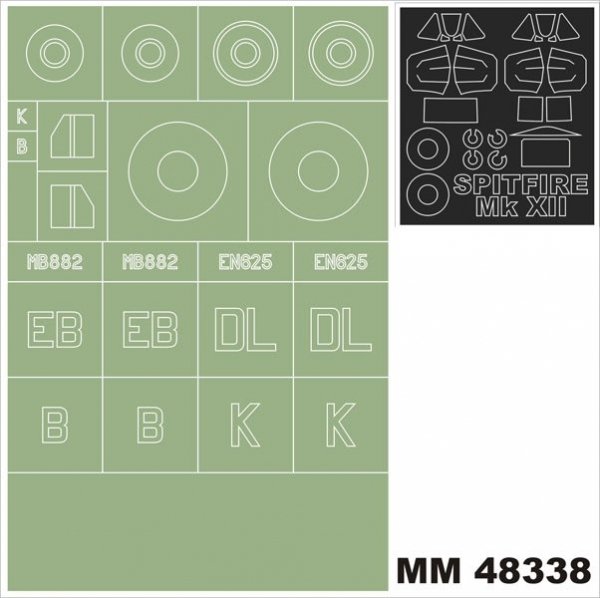 Montex MM48338 Spitfire MkXII AIRFIX 5117 1/48
