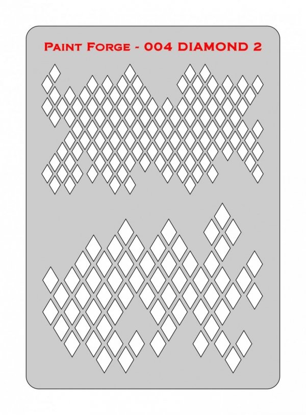 Paint Forge PFST004M STENCIL - DIAMONDS 2