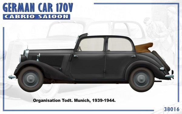MiniArt 38016 GERMAN CAR 170V CABRIO SALOON 1/35