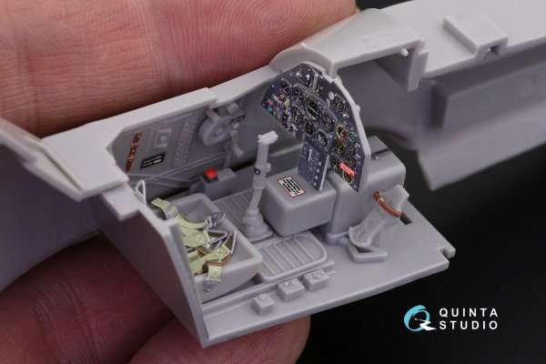 Quinta Studio QD32058 Bf 109K-4 3D-Printed &amp; coloured Interior on decal paper (for Hasegawa kit) 1/32