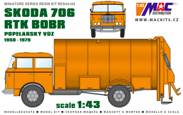 MAC RES43104 Škoda 706 RTK BOBR 1/43