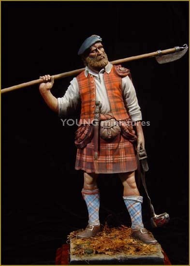 Young Miniatures YH9004 Highland Clansman 1746 90mm