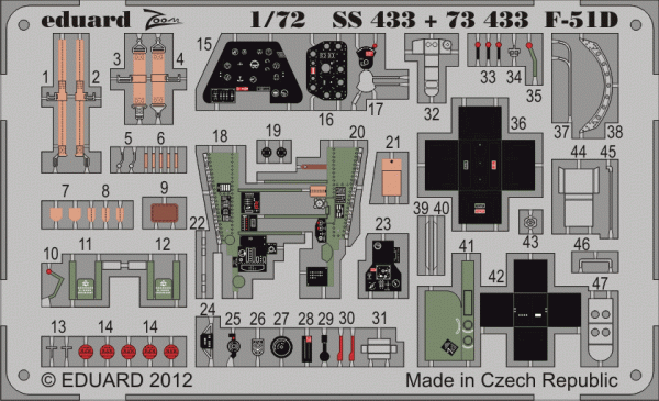 Eduard 73433 F-51D S. A. 1/72 ITALERI