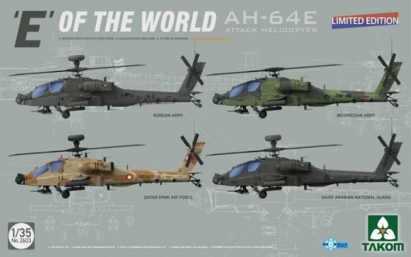 Takom 2603 E of the World AH-64E Attack Helicopter 1/35