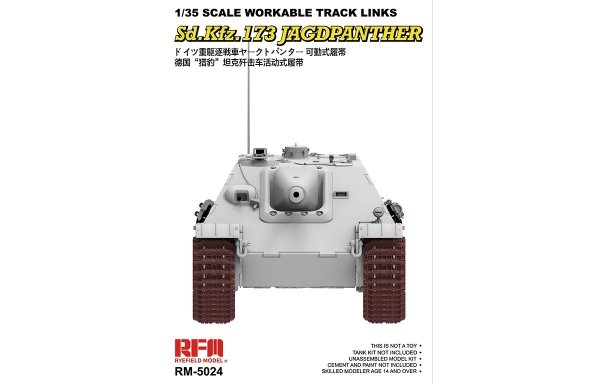 Rye Field Model 5024 JAGDPANTHER WORKABLE TRACK LINKS 1/35