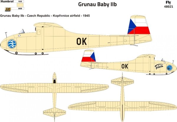 Fly 48021 Grunau Baby IIB Czechoslovakia 1:48