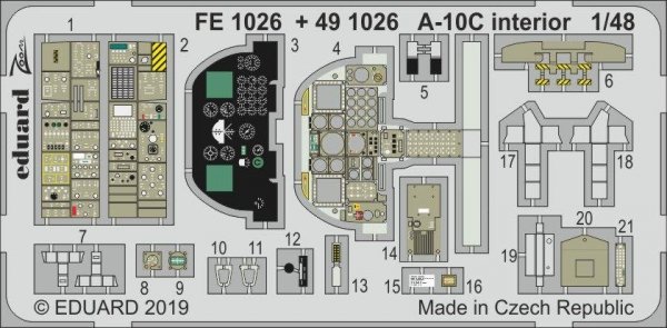 Eduard 491026 A-10C interior 1/48 ITALERI