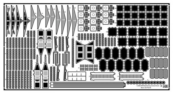 MK1 Design MD-20025 DKM Battleship SCHARNHORST VALUE PACK for Trumpeter 1/200