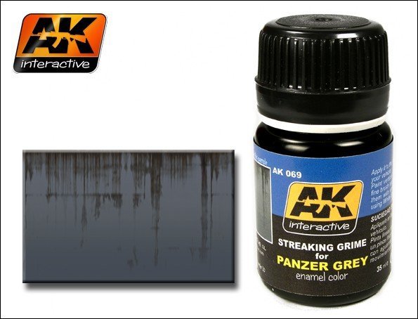 AK Interactive AK069 Streaking Grime For Panzer Grey 35ml