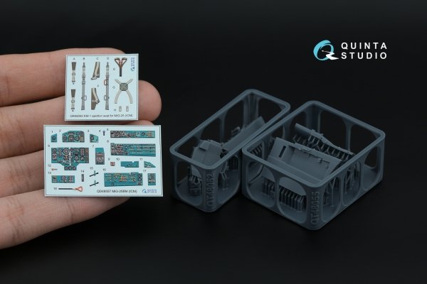 Quinta Studio QD+48557 MiG-25BM 3D-Printed &amp; coloured Interior on decal paper (ICM) (with 3D-printed resin parts) 1/48