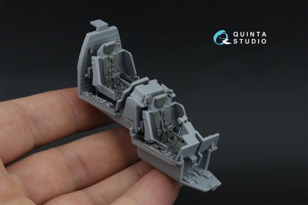 Quinta Studio QD48571 AH-64A 3D-Printed &amp; coloured Interior on decal paper (Hasegawa) 1/48