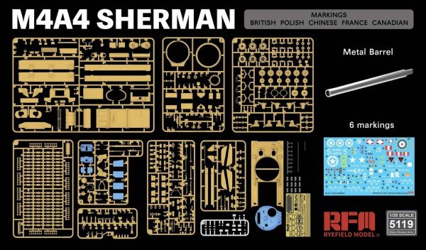 Rye Field Model 5119 M4A4 Sherman 1/35