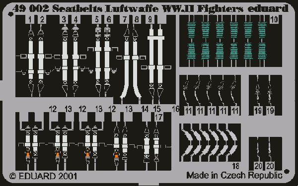 Eduard 49002 Seatbelts Luftwaffe WWII Fighters 1/48
