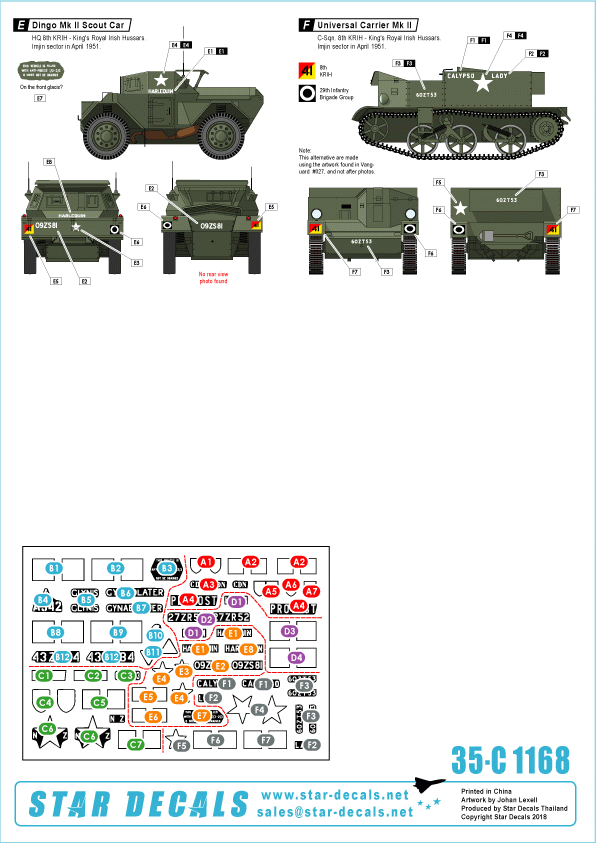 Star Decals 35-C1168 Commonwealth mix - Korean War 1950-53 1/35