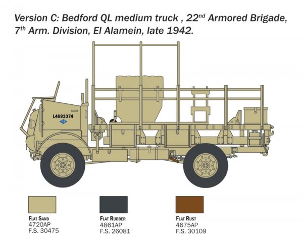 Italeri 0241 Bedford QL Medium Truck 1/35