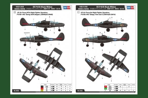 Hobby Boss 87262 US P-61B Black Widow 1/72