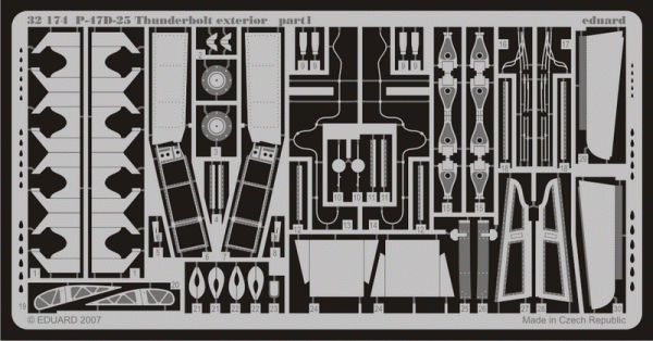 Eduard 32174 P-47D-25 exterior 1/32 HASEGAWA