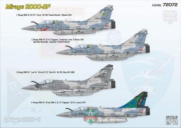 Modelsvit 72072 Mirage 2000-5F 1/72