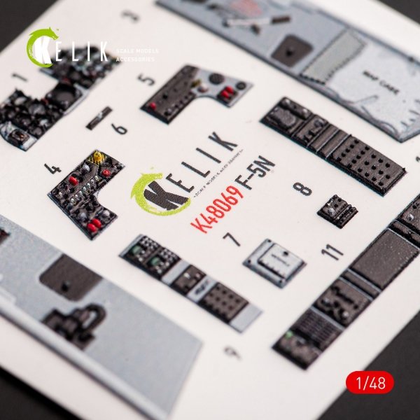 KELIK K48069 F-5N INTERIOR 3D DECALS FOR AFV CLUB KIT 1/48