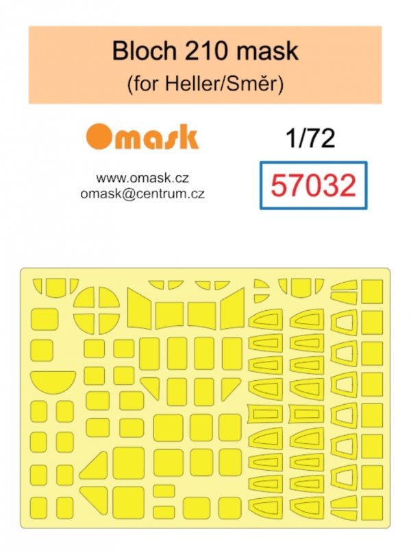 Omask 57032 Bloch 210 mask (for Heller/Smer) 1/72