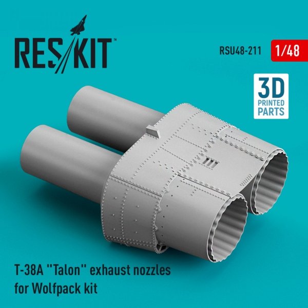 RESKIT RSU48-0211 T-38A &quot;TALON&quot; EXHAUST NOZZLES FOR WOLFPACK KIT (3D PRINTED) 1/48