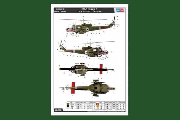 Hobby Boss 81806 UH-1 Huey B 1/18