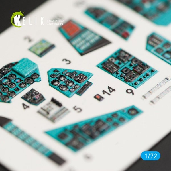 KELIK K72009 MI-24P INTERIOR 3D DECALS FOR ZVEZDA KIT 1/72