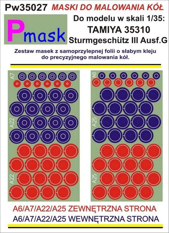 P-Mask PW35027 STURMGESCHUTZ III AUSF.G TAMYIA 35310 (1:35)