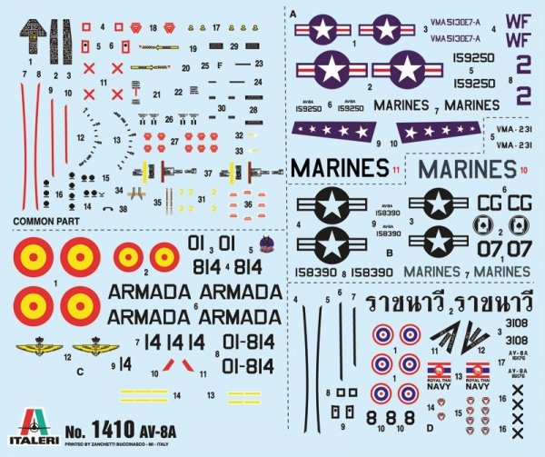 Italeri 1410 AV-8A HARRIER 1/72