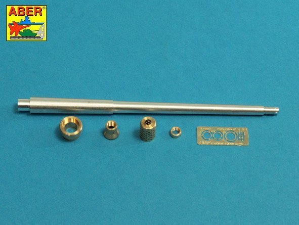 Aber 35l-232 10,5cm KwK L/70 barrel with perforated muzzle brake for German Pz.Kpfw. VII Lowe or VK 7201(K) 1:35