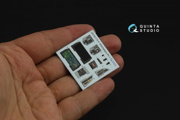 Quinta Studio QD32173 F-35A 3D-Printed &amp; coloured Interior on decal paper (Italeri) 1/32