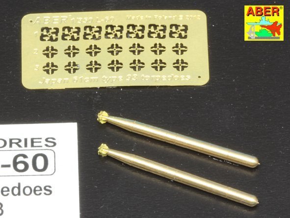 Aber 350L-60 Set of 6 Japan torpedoes 61cm Type 93 (1:350)