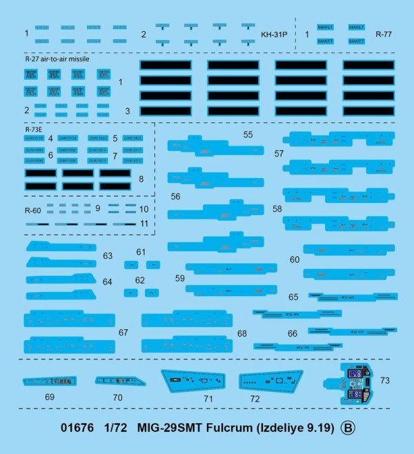 Trumpeter 01676 MIG-29SMT Fulcrum (Izdeliye 9.19) 1/72