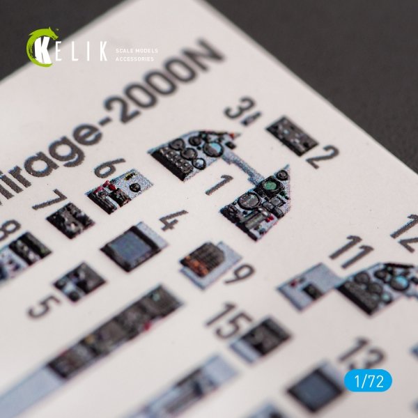 Kelik K72051 Mirage - 2000N - interior 3D decals for Dream Model kit (1/72)