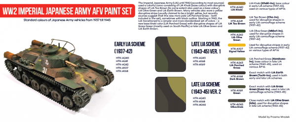 Hataka HTK-AS69 WW2 Imperial Japanese Army AFV paint set (8x17ml)